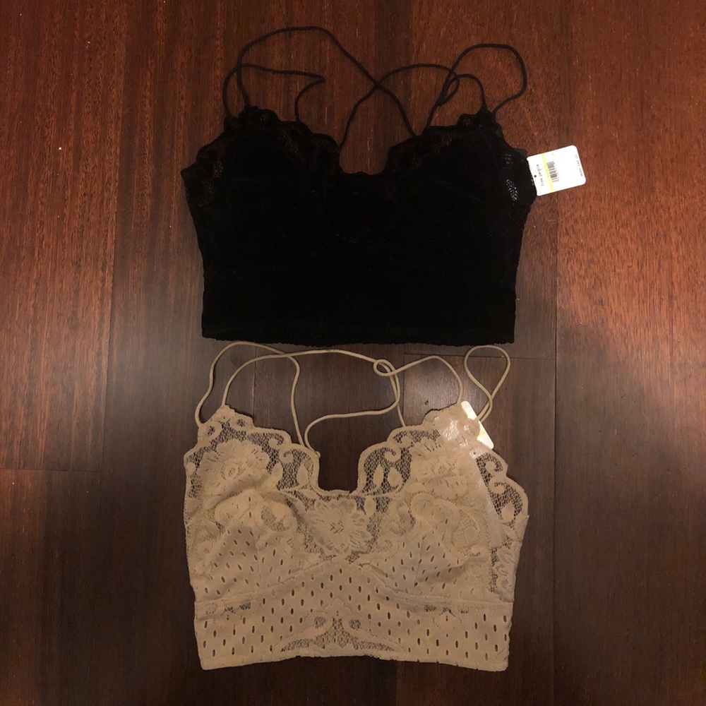 Two free people bralettes size M